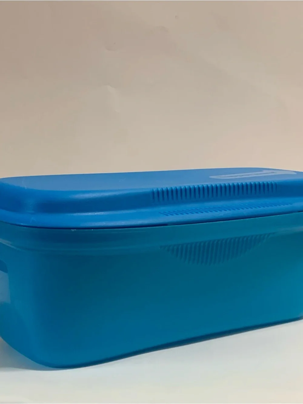 Tupperware Microwave Pasta Cooker Strainer Maker Blue model #6775